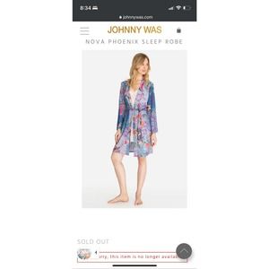 Johnny Was Multicolor Floral Nova Phoenix Robe Size L